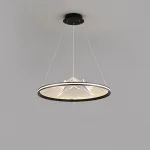 Серия кольцевых люстр с LED-подсветкой по внешнему контуру и фигурным рассеивателем с точечной гравировкой внутри OSMO D40 от ImperiumLoft