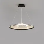 Серия кольцевых люстр с LED-подсветкой по внешнему контуру и фигурным рассеивателем с точечной гравировкой внутри OSMO D80 от ImperiumLoft