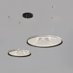 Серия кольцевых люстр с LED-подсветкой по внешнему контуру и фигурным рассеивателем с точечной гравировкой внутри OSMO D60+80 от ImperiumLoft