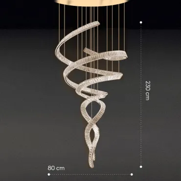 Подвесная люстра BERTOLDA SPIRAL D80 Gold