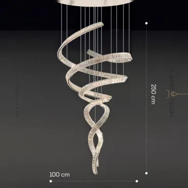 Подвесная люстра BERTOLDA SPIRAL D100 Silver