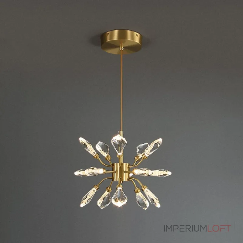 Серия подвесных светильников с кристаллами из улучшенного хрусталя К9 на общей вертикальной стойке GLORIOLE ONE B от ImperiumLoft Серия подвесных светильников с кристаллами из улучшенного хрусталя К9 на общей вертикальной стойке GLORIOLE ONE B от ImperiumLoft