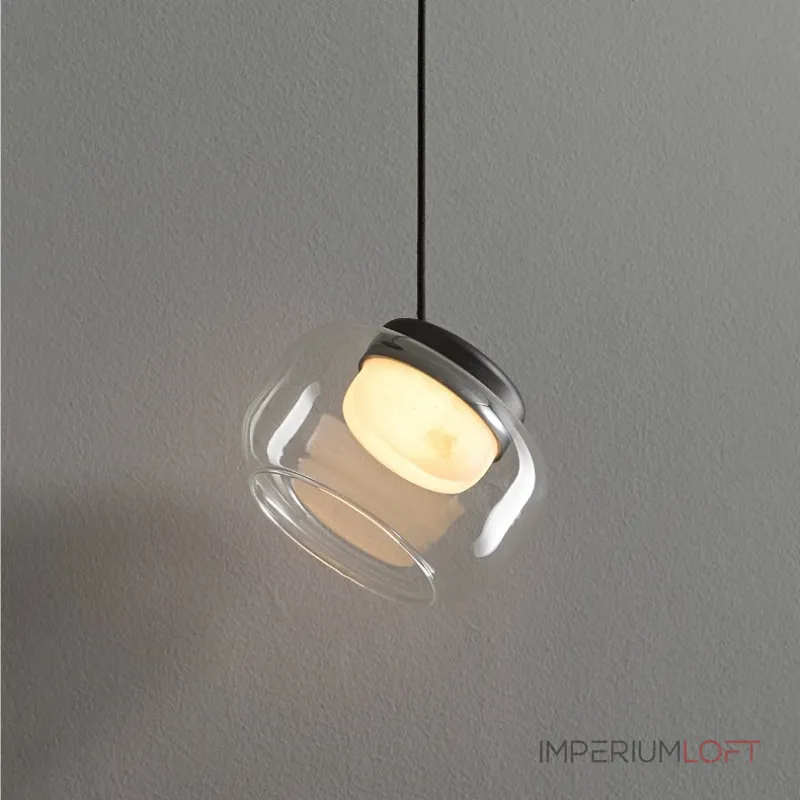 Серия светильников с мраморным рассеивателем внутри стеклянного плафона на ассиметричном подвесе DORIAN ONE L1 от ImperiumLoft Серия светильников с мраморным рассеивателем внутри стеклянного плафона на ассиметричном подвесе DORIAN ONE L1 от ImperiumLoft