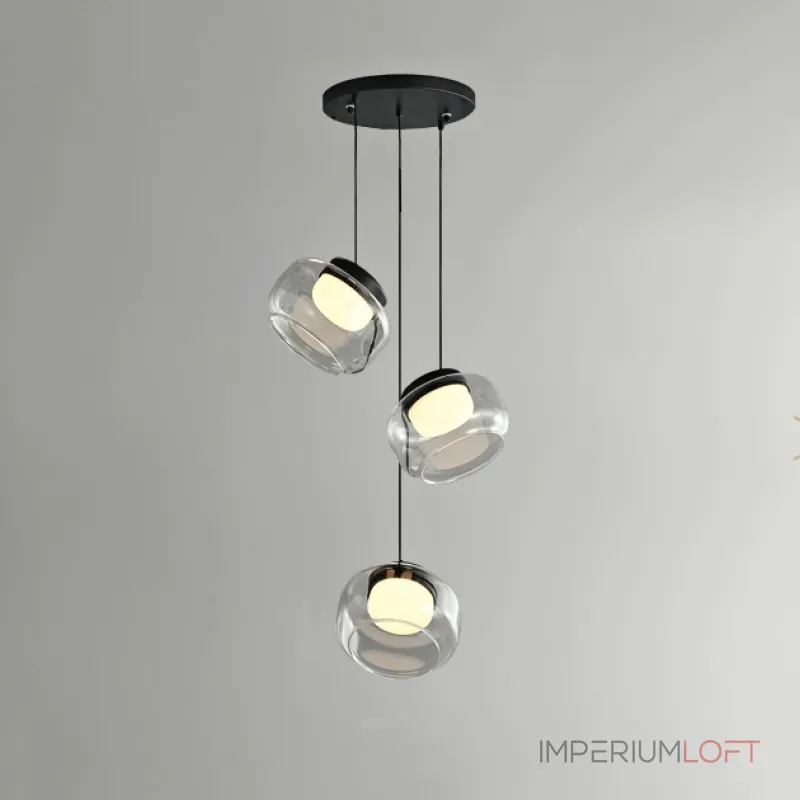 Серия светильников с мраморным рассеивателем внутри стеклянного плафона на ассиметричном подвесе DORIAN ONE L3 от ImperiumLoft Серия светильников с мраморным рассеивателем внутри стеклянного плафона на ассиметричном подвесе DORIAN ONE L3 от ImperiumLoft