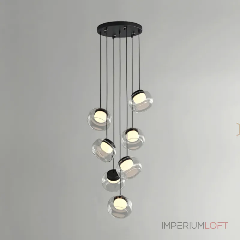 Серия светильников с мраморным рассеивателем внутри стеклянного плафона на ассиметричном подвесе DORIAN ONE L7 от ImperiumLoft Серия светильников с мраморным рассеивателем внутри стеклянного плафона на ассиметричном подвесе DORIAN ONE L7 от ImperiumLoft