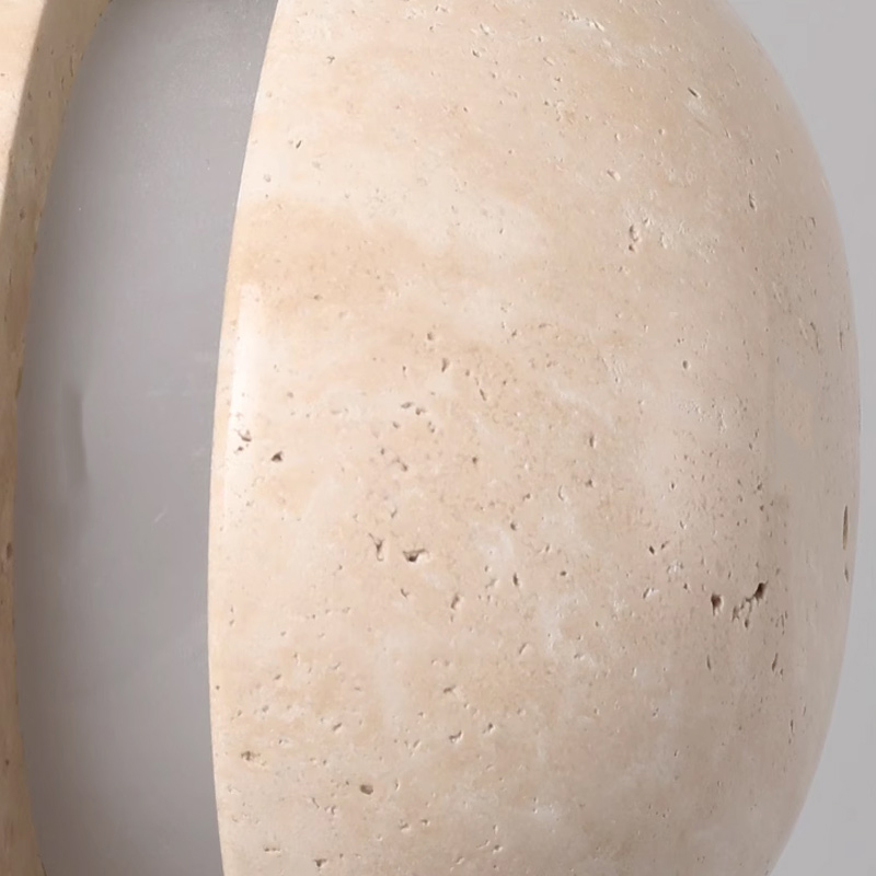 Подвесной светильник с составным плафоном из двух травертиновых полусфер POVL SPLIT от ImperiumLoft Подвесной светильник с составным плафоном из двух травертиновых полусфер POVL SPLIT от ImperiumLoft