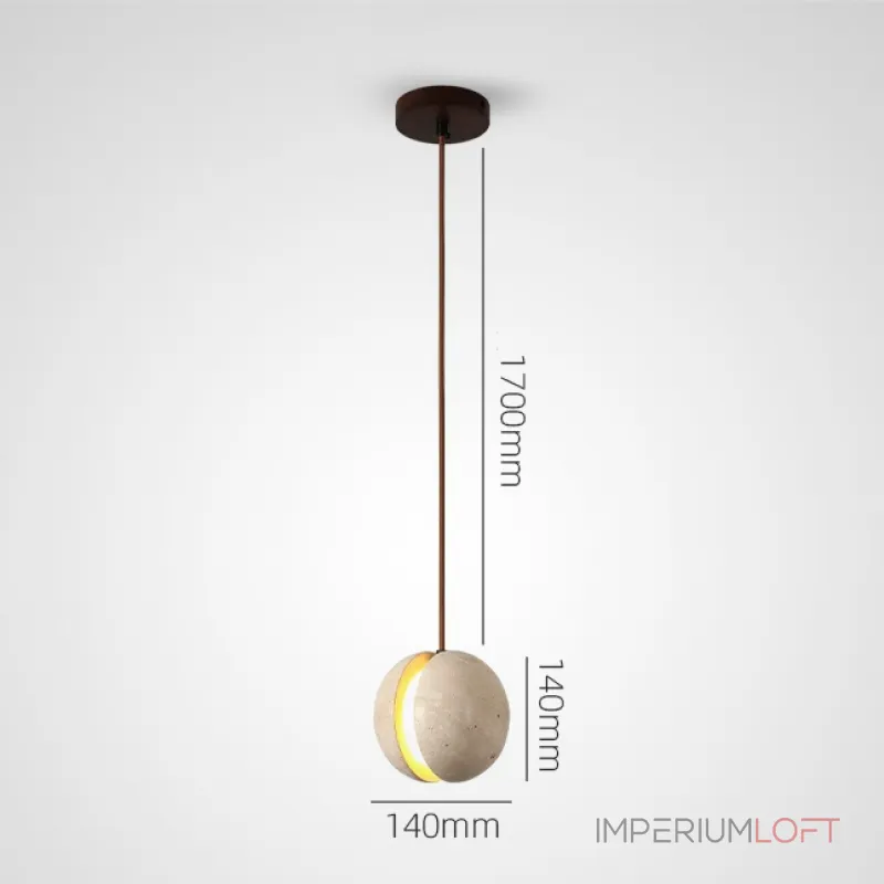 Подвесной светильник с составным плафоном из двух травертиновых полусфер POVL SPLIT от ImperiumLoft Подвесной светильник с составным плафоном из двух травертиновых полусфер POVL SPLIT от ImperiumLoft