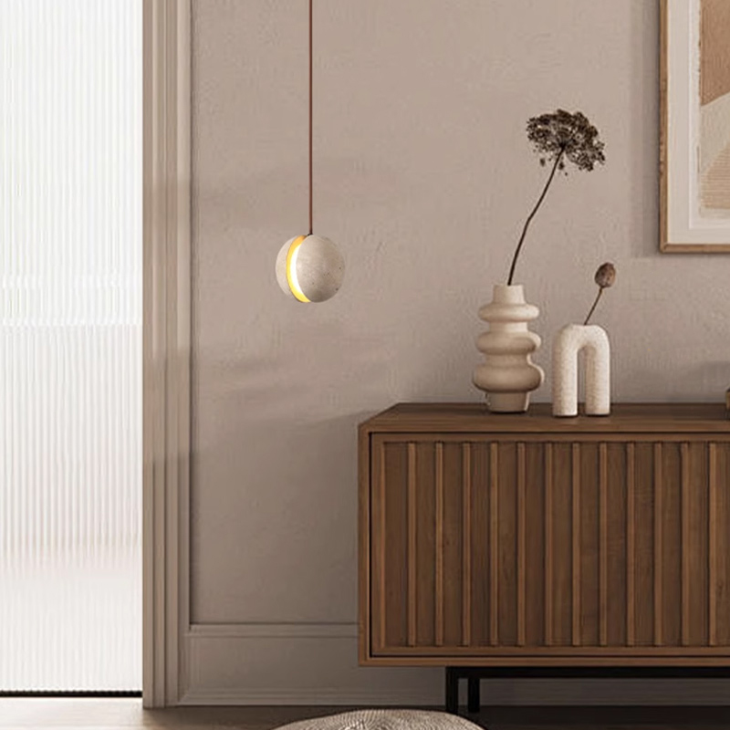 Подвесной светильник с составным плафоном из двух травертиновых полусфер POVL SPLIT от ImperiumLoft Подвесной светильник с составным плафоном из двух травертиновых полусфер POVL SPLIT от ImperiumLoft