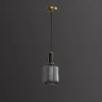 Серия подвесных светильников с рельефными плафонами из дымчатого стекла IRIS BLACK D25 от ImperiumLoft