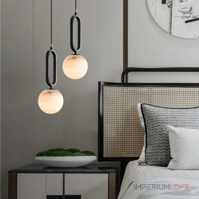 Серия подвесных светильников из черненой латуни с шарообразным мраморным плафоном VITAL MARBLE D15 от ImperiumLoft Серия подвесных светильников из черненой латуни с шарообразным мраморным плафоном VITAL MARBLE D15 от ImperiumLoft