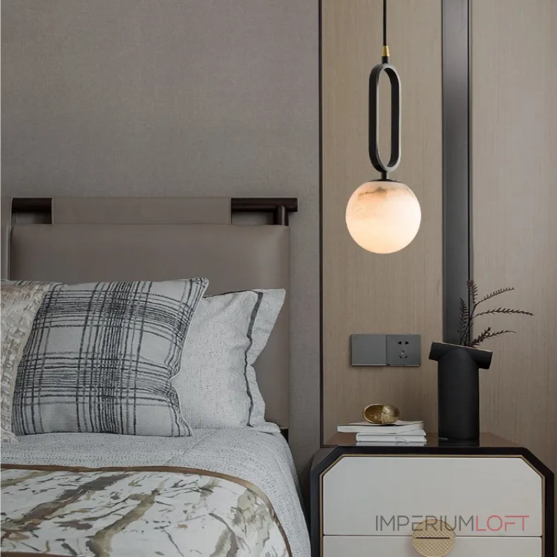 Серия подвесных светильников из черненой латуни с шарообразным мраморным плафоном VITAL MARBLE D15 от ImperiumLoft Серия подвесных светильников из черненой латуни с шарообразным мраморным плафоном VITAL MARBLE D15 от ImperiumLoft