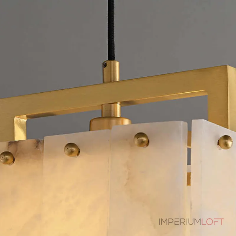 Подвесной светильник с плафоном из мраморных пластин прямоугольной формы на латунном каркасе ADINA MARBLE от ImperiumLoft Подвесной светильник с плафоном из мраморных пластин прямоугольной формы на латунном каркасе ADINA MARBLE от ImperiumLoft