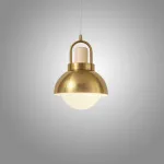Серия золотых подвесных светильников с деревянным элементом ALISON GOLD Light Brown