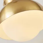 Серия золотых подвесных светильников с деревянным элементом ALISON GOLD Light Brown