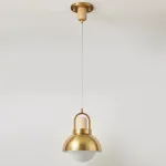 Серия золотых подвесных светильников с деревянным элементом ALISON GOLD Light Brown