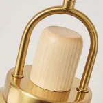 Серия золотых подвесных светильников с деревянным элементом ALISON GOLD Light Brown