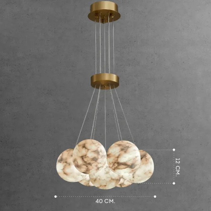 Подвесная люстра LILLIS BALL MARBLE A D40 L7 Marble