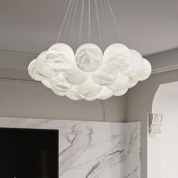 Подвесная люстра LILLIS BALL MARBLE B D45 L7 Cloud Marble