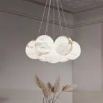 Подвесная люстра LILLIS BALL MARBLE B D45 L7 Cloud Marble
