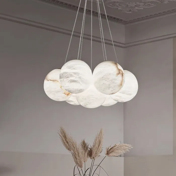 Подвесная люстра LILLIS BALL MARBLE B D45 L7 Cloud Marble