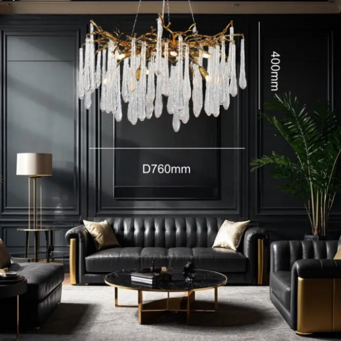 Подвесная люстра DEWDROPS D76 Gold