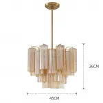 Люстра на штанге WIEN D45 Amber