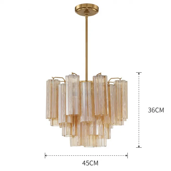 Люстра на штанге WIEN D45 Amber