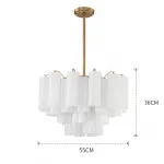 Люстра на штанге WIEN D55 Milky