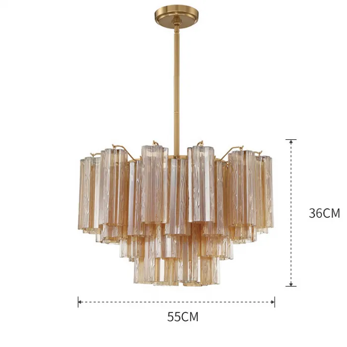 Люстра на штанге WIEN D55 Amber