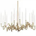 Люстра на штанге Il Pezzo Chandelier Brass and Crystals L80