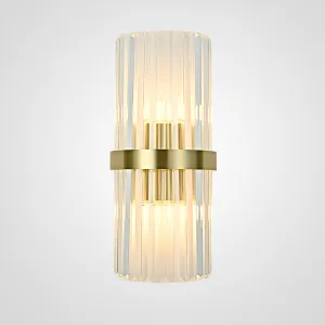 Бра Odeon Clear Glass Gold metal Wall Lamp