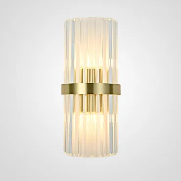 Бра Odeon Clear Glass Gold metal Wall Lamp