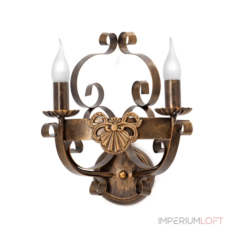 Бра Vitaluce V1161 V1166/2A Цвет арматуры коричневый Цвет плафонов черный от ImperiumLoft Бра Vitaluce V1161 V1166/2A Цвет арматуры коричневый Цвет плафонов черный от ImperiumLoft