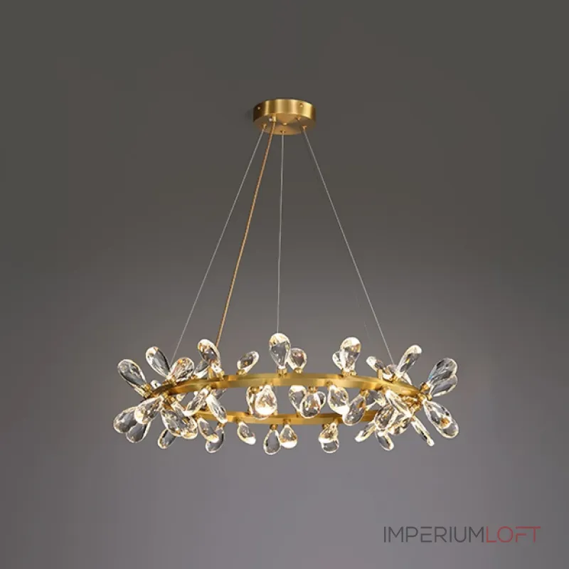 Серия кольцевых светодиодных люстр с рассеивателями из хрустальных кристаллов GLORIOLE RING B D80 от ImperiumLoft