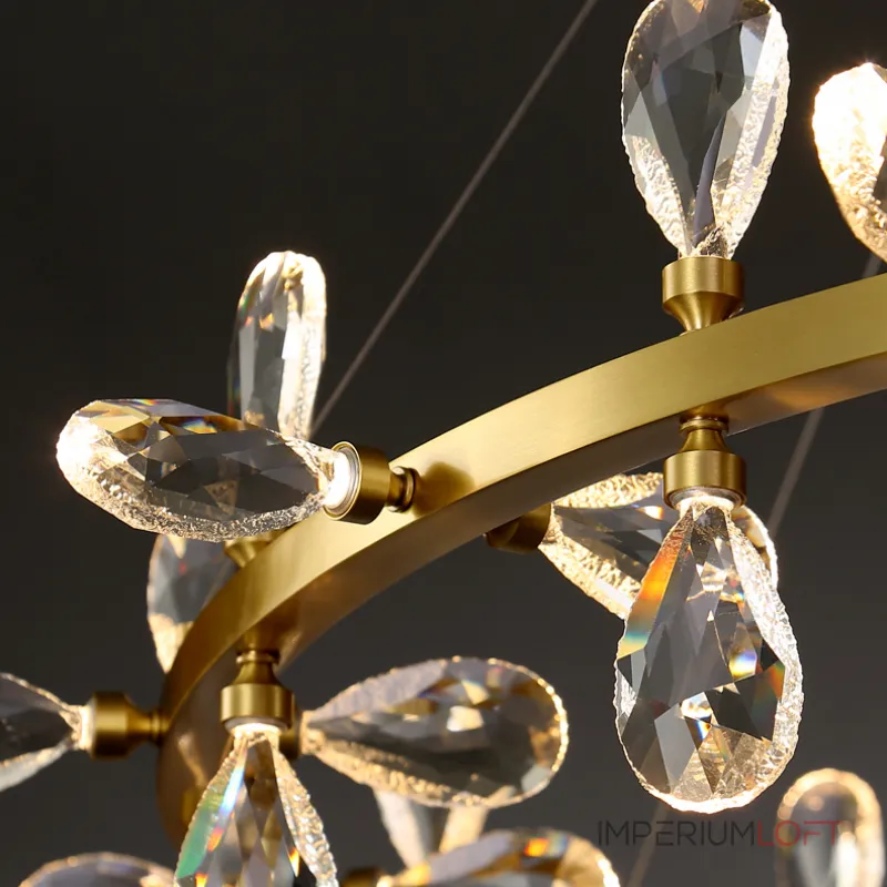 Серия кольцевых светодиодных люстр с рассеивателями из хрустальных кристаллов GLORIOLE RING B D80 от ImperiumLoft