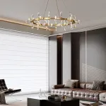 Серия кольцевых светодиодных люстр с рассеивателями из хрустальных кристаллов GLORIOLE RING A D95 от ImperiumLoft