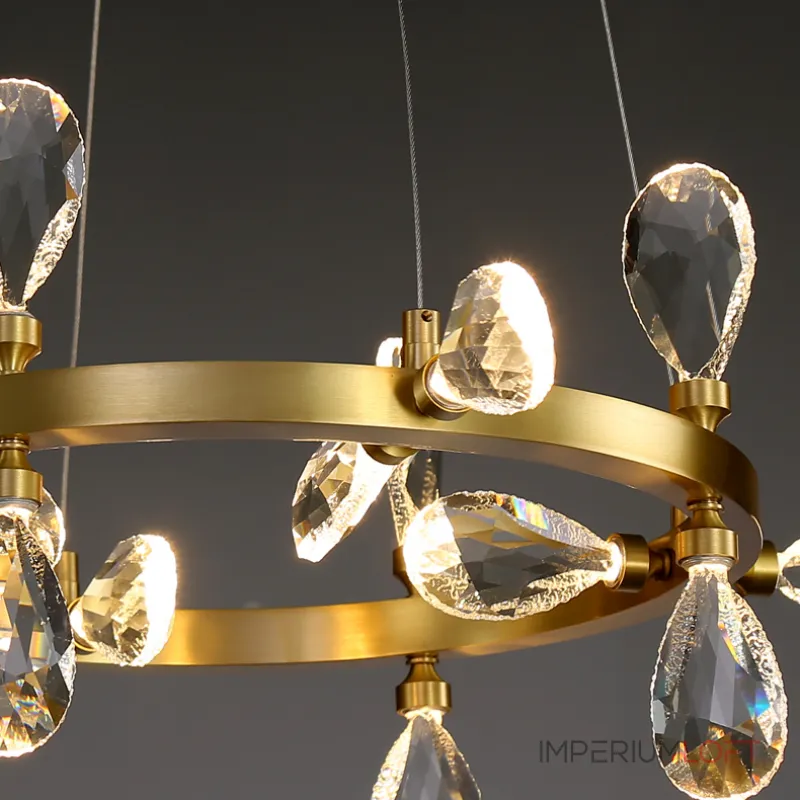 Серия кольцевых светодиодных люстр с рассеивателями из хрустальных кристаллов GLORIOLE RING B D80 от ImperiumLoft