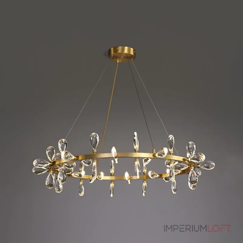 Серия кольцевых светодиодных люстр с рассеивателями из хрустальных кристаллов GLORIOLE RING A D95 от ImperiumLoft