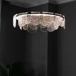 Серия светодиодных люстр с рельефными рассеивателями с эффектом стекающих стеклянных плоскостей DALI D80