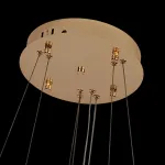 Серия светодиодных люстр с рассеивателями в виде стеклянных дисков с цветочным декором IVET FAB RING D80+50