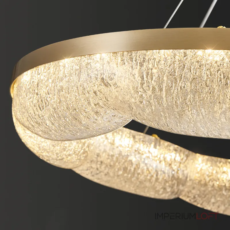 Серия светодиодных кольцевых люстр с волнистым полупрозрачным корпусом с эффектом льда NELIUS WAVY A D50 Серия светодиодных кольцевых люстр с волнистым полупрозрачным корпусом с эффектом льда NELIUS WAVY A D50