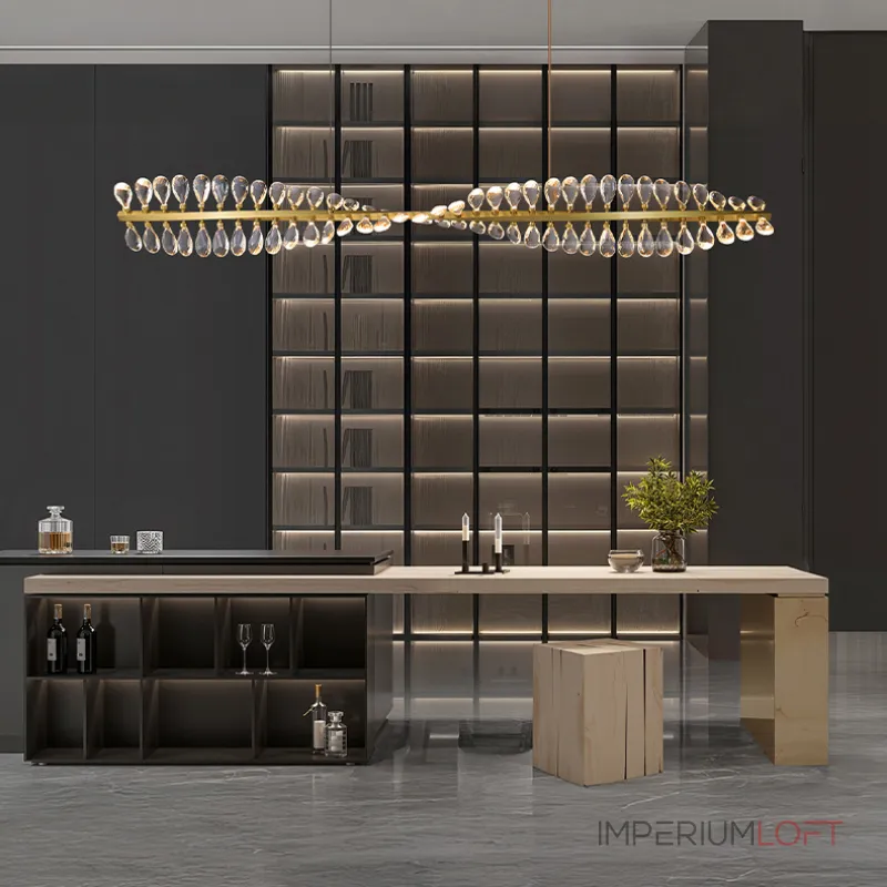 Серия люстр с линейным корпусом и спиральным расположением светодиодных источников света в виде хрустальных кристаллов GLORIOLE TWIRL LINE L100 от ImperiumLoft Серия люстр с линейным корпусом и спиральным расположением светодиодных источников света в виде хрустальных кристаллов GLORIOLE TWIRL LINE L100 от ImperiumLoft