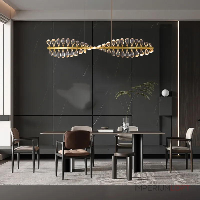 Серия люстр с линейным корпусом и спиральным расположением светодиодных источников света в виде хрустальных кристаллов GLORIOLE TWIRL LINE L100 от ImperiumLoft Серия люстр с линейным корпусом и спиральным расположением светодиодных источников света в виде хрустальных кристаллов GLORIOLE TWIRL LINE L100 от ImperiumLoft