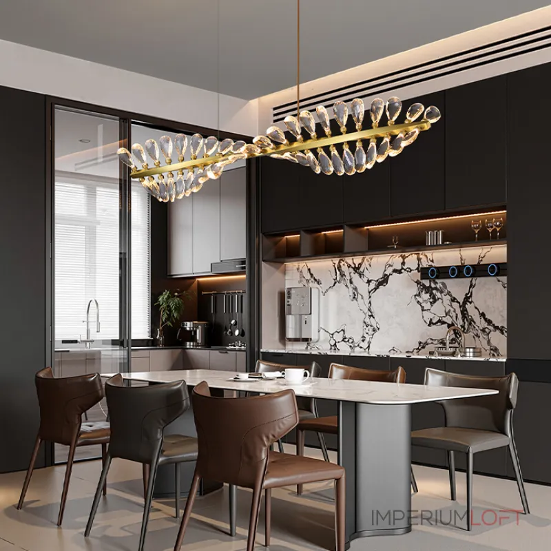 Серия люстр с линейным корпусом и спиральным расположением светодиодных источников света в виде хрустальных кристаллов GLORIOLE TWIRL LINE L100 от ImperiumLoft Серия люстр с линейным корпусом и спиральным расположением светодиодных источников света в виде хрустальных кристаллов GLORIOLE TWIRL LINE L100 от ImperiumLoft