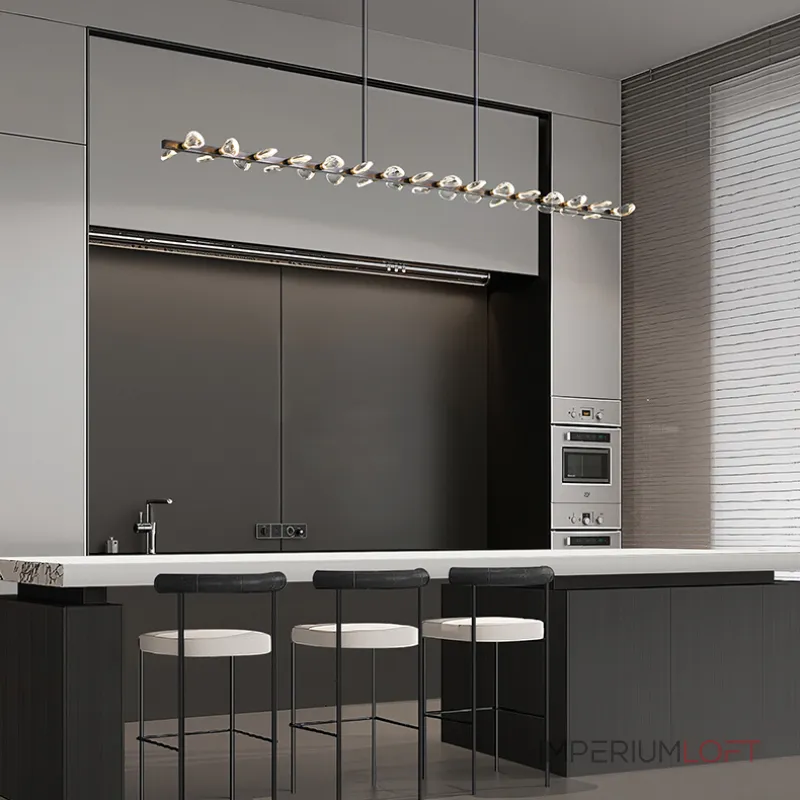 Серия светодиодных люстр с двусторонним расположением источников света в виде хрустальных кристаллов GLORIOLE LINE L160 от ImperiumLoft