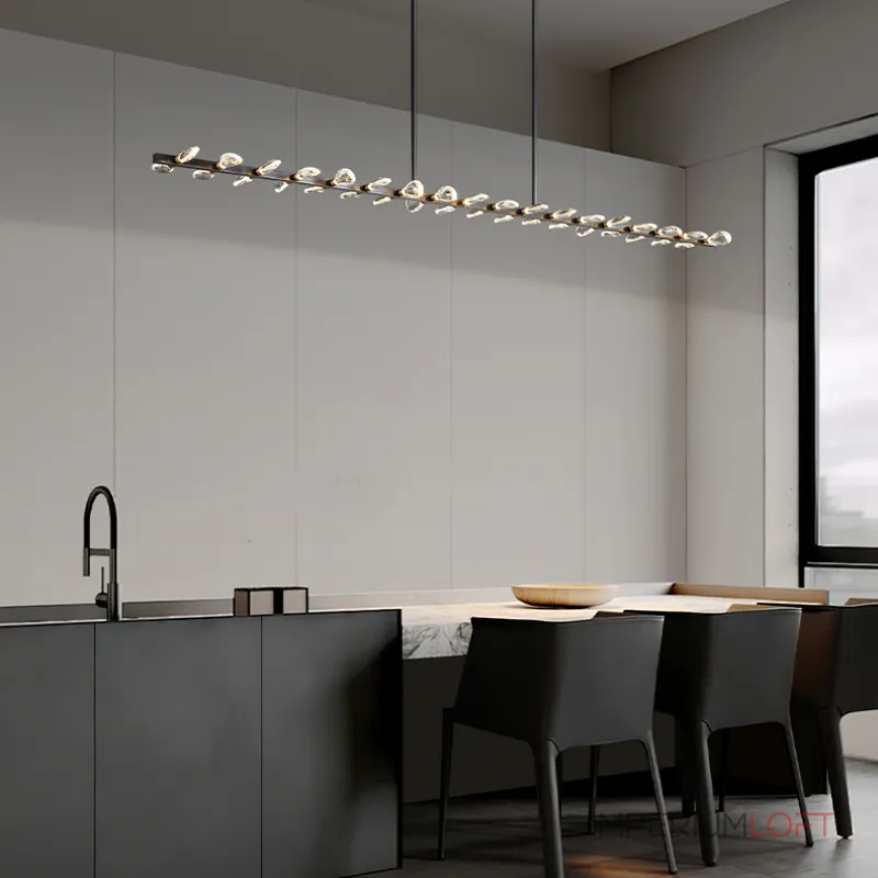 Серия светодиодных люстр с двусторонним расположением источников света в виде хрустальных кристаллов GLORIOLE LINE L160 от ImperiumLoft