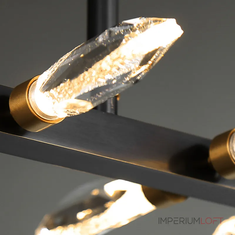 Серия светодиодных люстр с двусторонним расположением источников света в виде хрустальных кристаллов GLORIOLE LINE L160 от ImperiumLoft