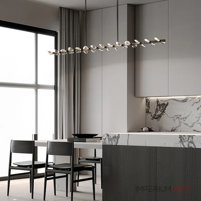 Серия светодиодных люстр с двусторонним расположением источников света в виде хрустальных кристаллов GLORIOLE LINE L160 от ImperiumLoft