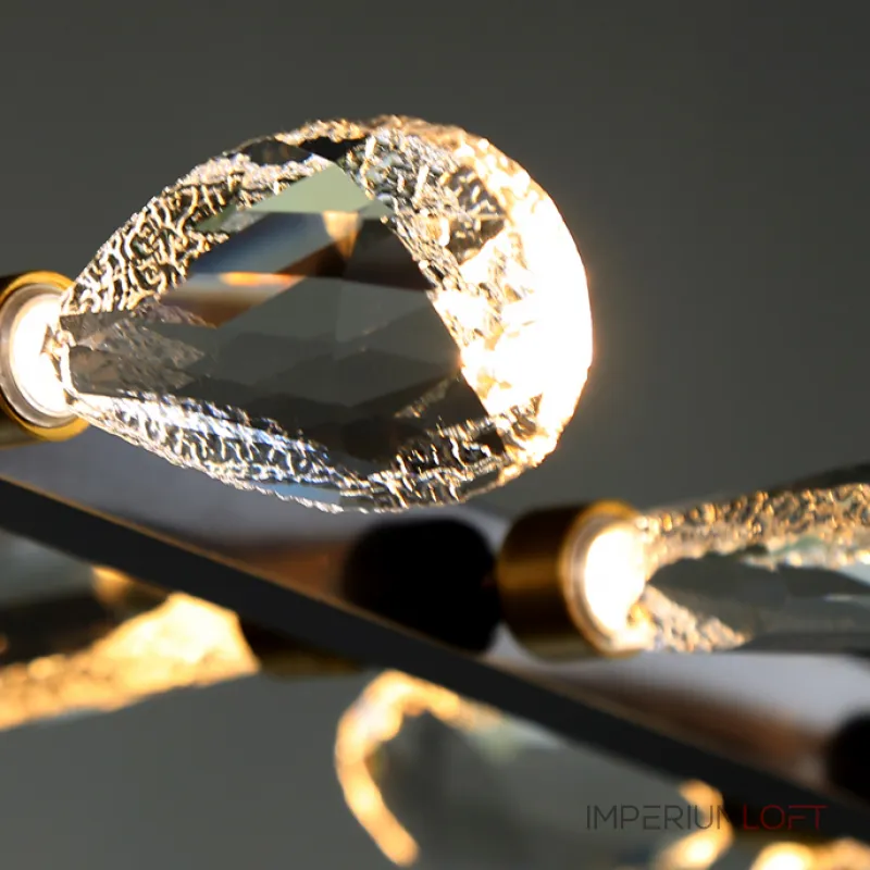 Серия светодиодных люстр с двусторонним расположением источников света в виде хрустальных кристаллов GLORIOLE LINE L160 от ImperiumLoft