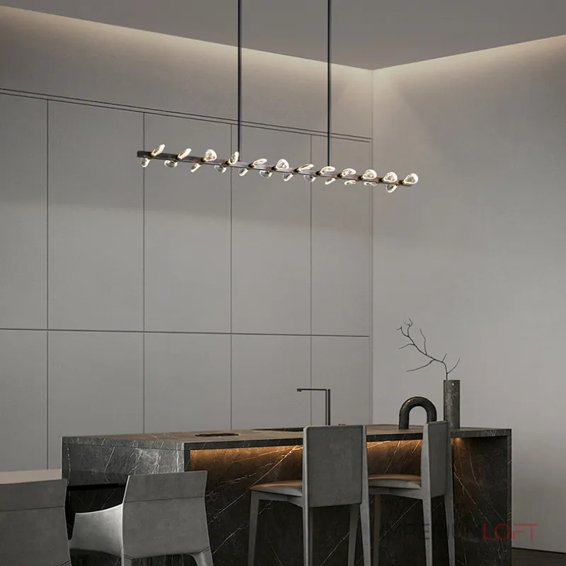 Серия светодиодных люстр с двусторонним расположением источников света в виде хрустальных кристаллов GLORIOLE LINE L160 от ImperiumLoft